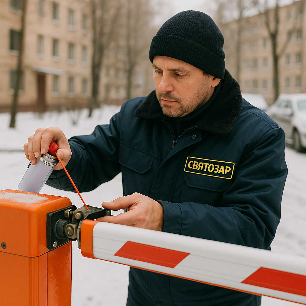 Сезонное обслуживание шлагбаума