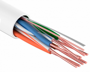 Кабель витая пара Кабель UTP 4PR x0,51 Premium (Cu) CAT5E PVC серый 305м Tantos